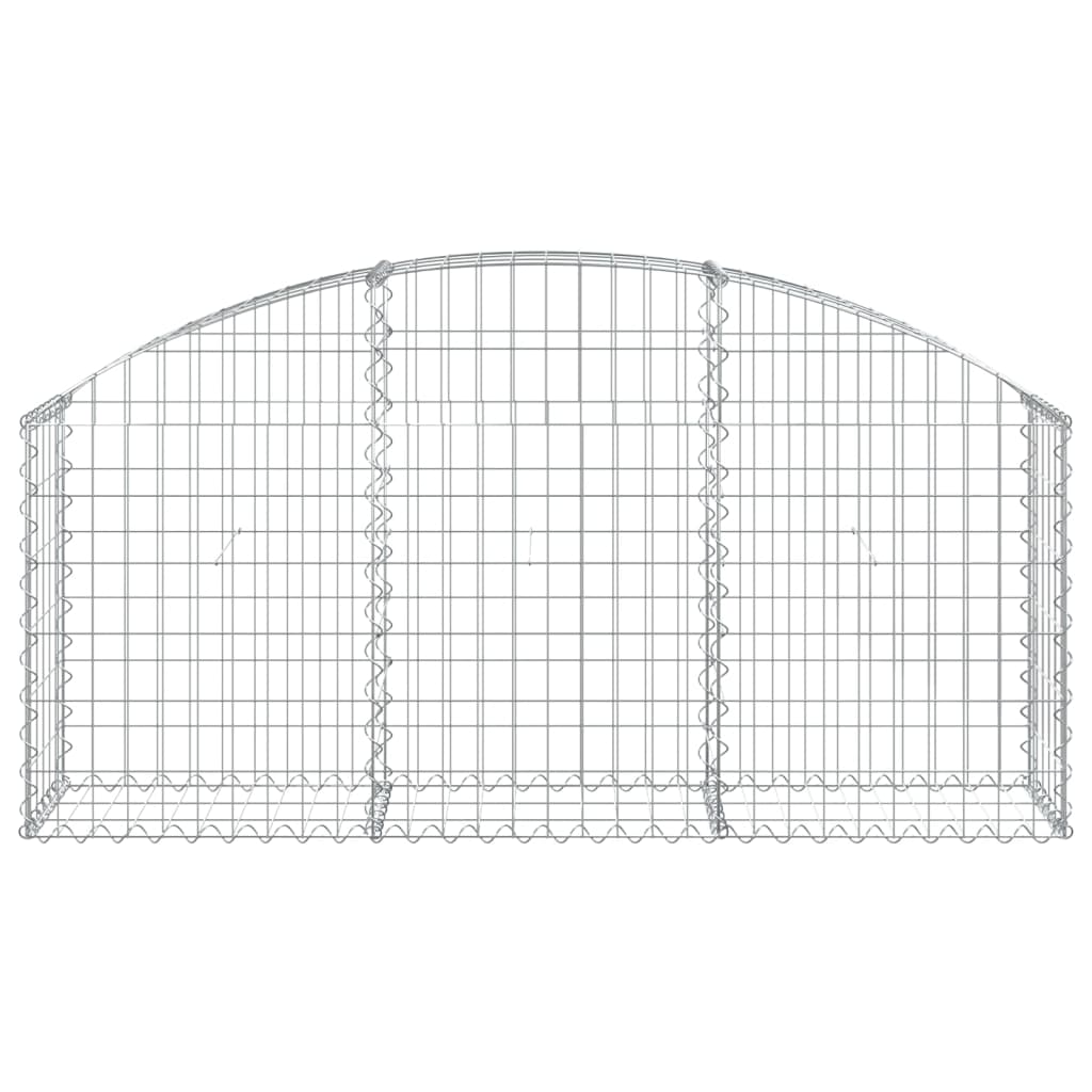 Arched Gabion Basket 150x30x60/80 cm Galvanised Iron