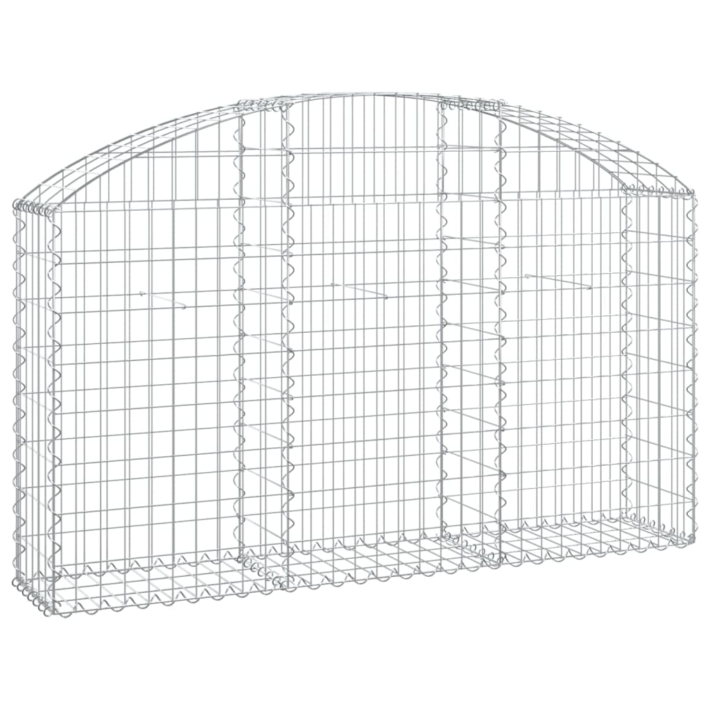 Arched Gabion Basket 150x30x80/100 cm Galvanised Iron