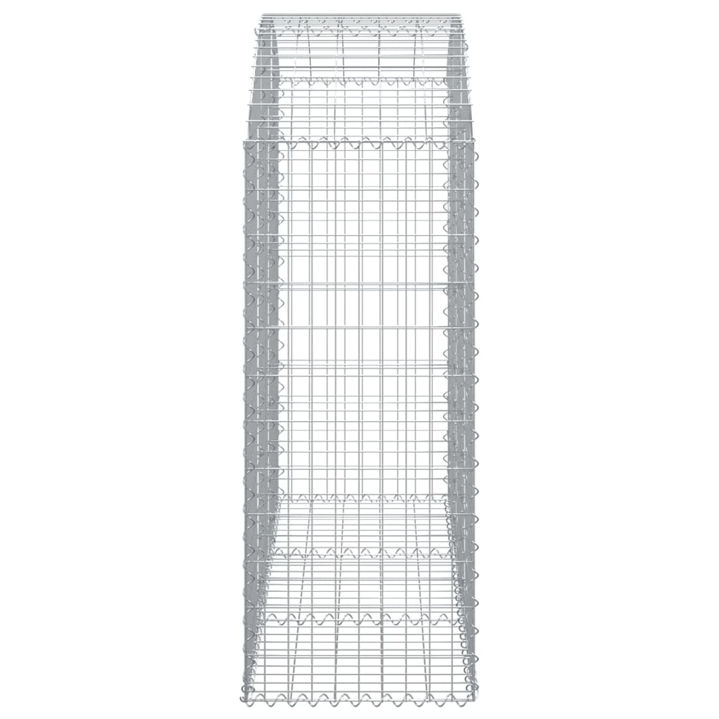 Arched Gabion Basket 150x50x120/140 cm Galvanised Iron