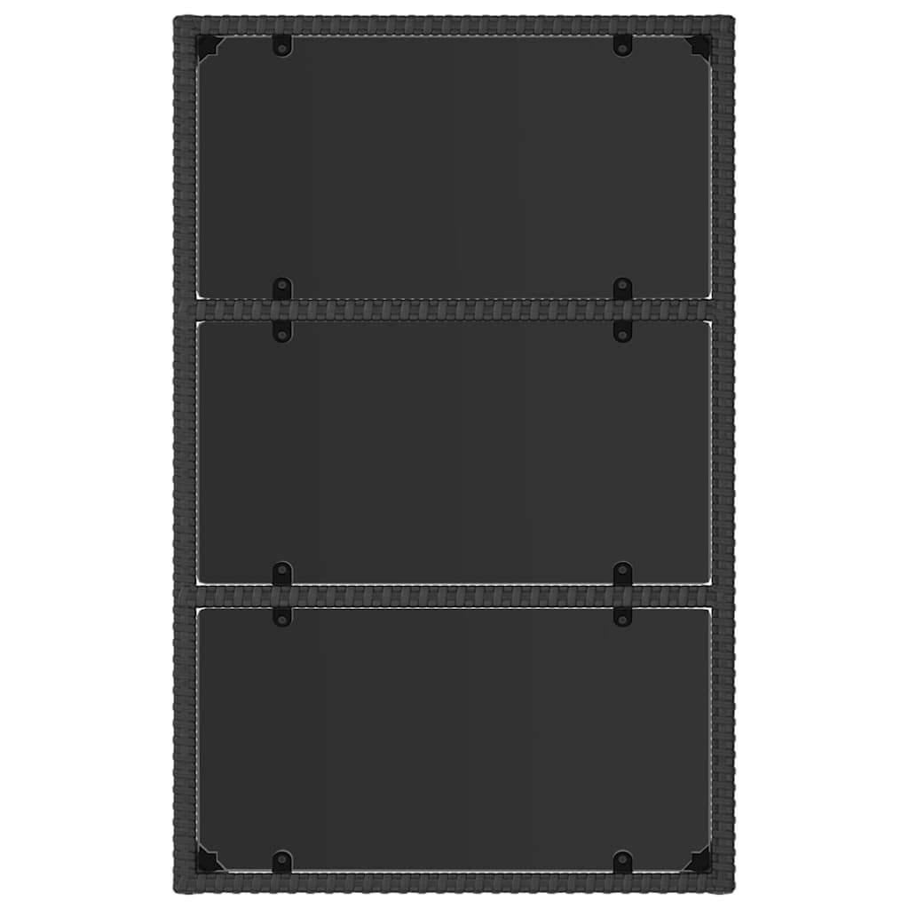 4 Piece Garden Lounge Set with Cushions Black Poly Rattan