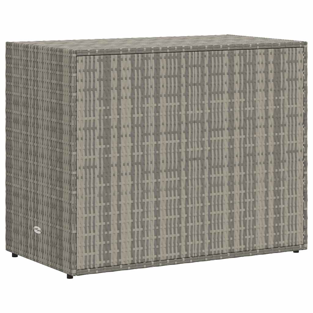 Garden Storage Cabinet Grey 100x55.5x80 cm Poly Rattan