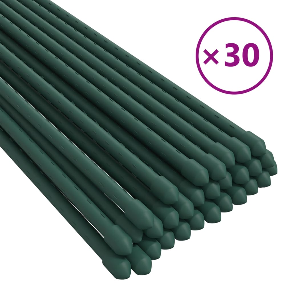 Garden Plant Stakes 30 pcs Green 180 cm Steel