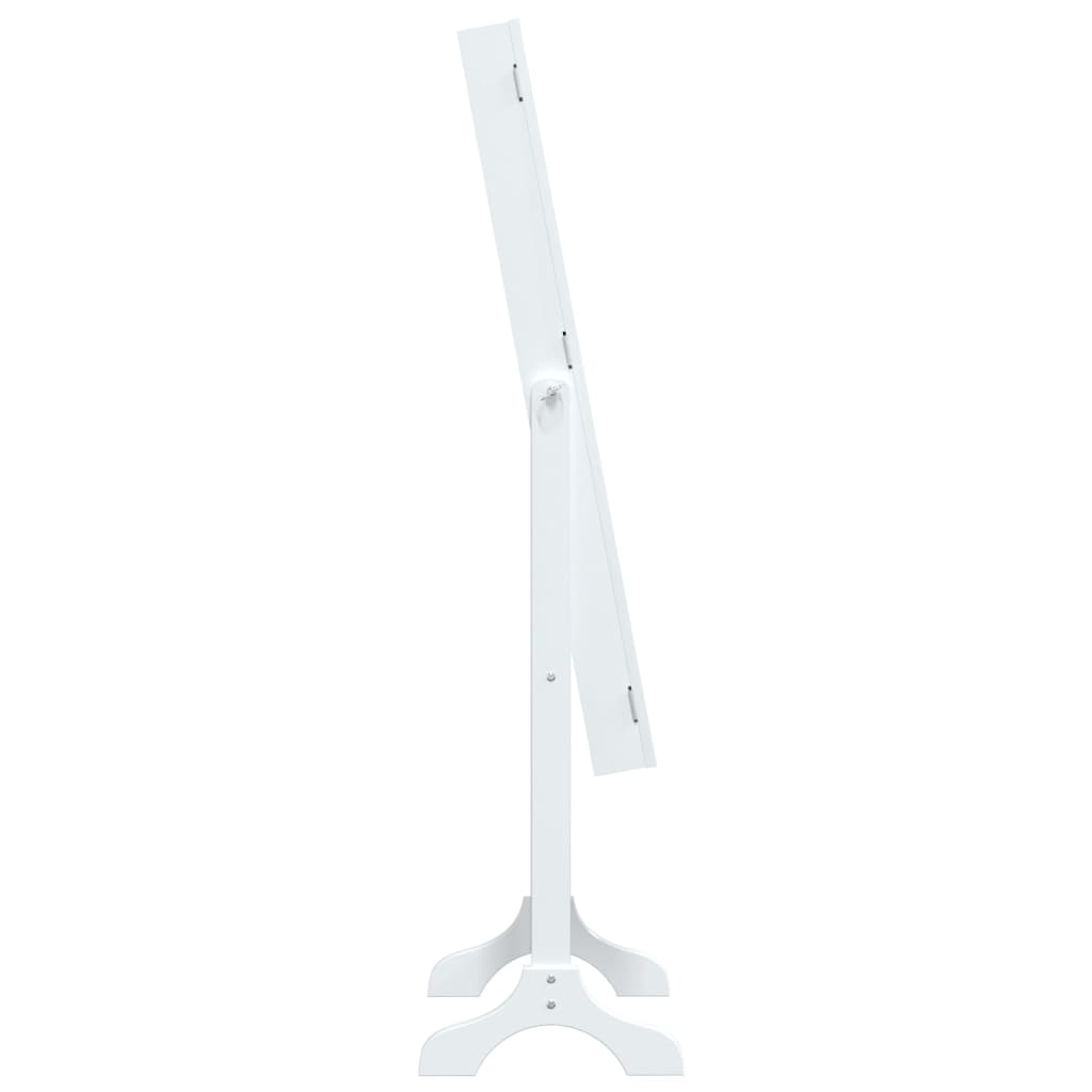 Free-Standing Mirror White 34x37x146 cm