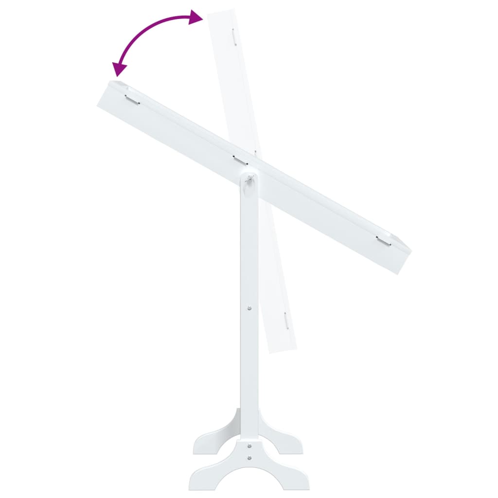 Free-Standing Mirror White 34x37x146 cm