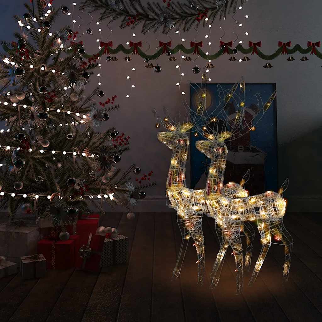 Acrylic Reindeer Christmas Decorations 2 pcs 120cm Multicolour