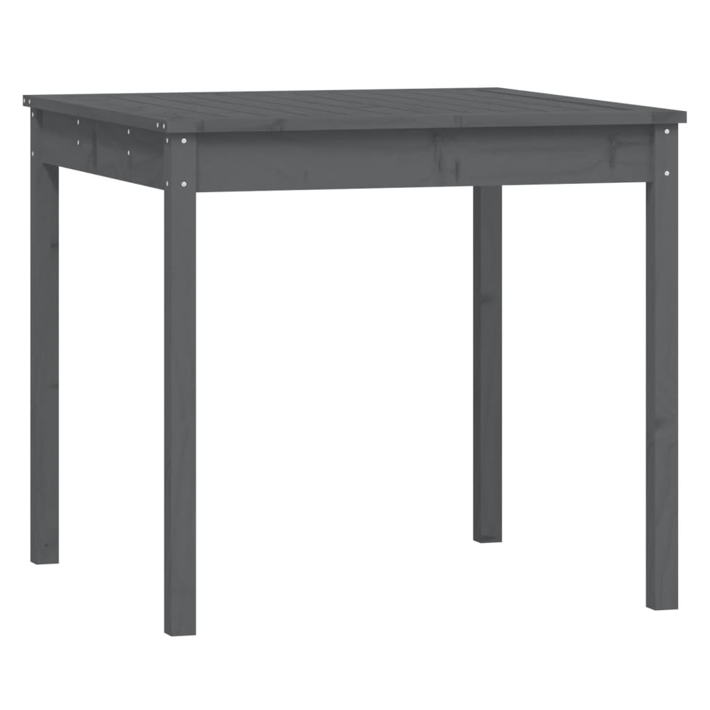 5 Piece Garden Dining Set Grey Solid Wood Pine