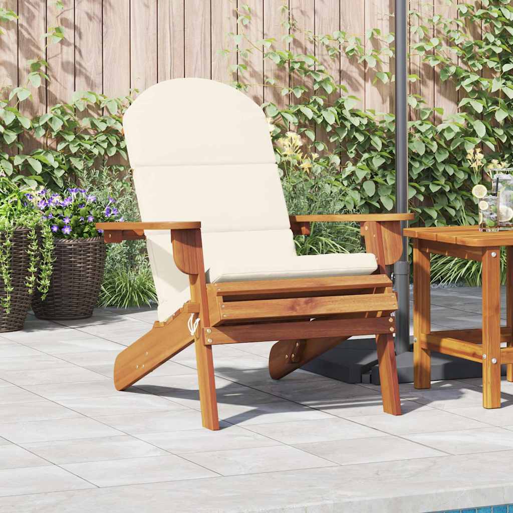 Adirondack Garden Chair with Cushions Solid Wood Acacia
