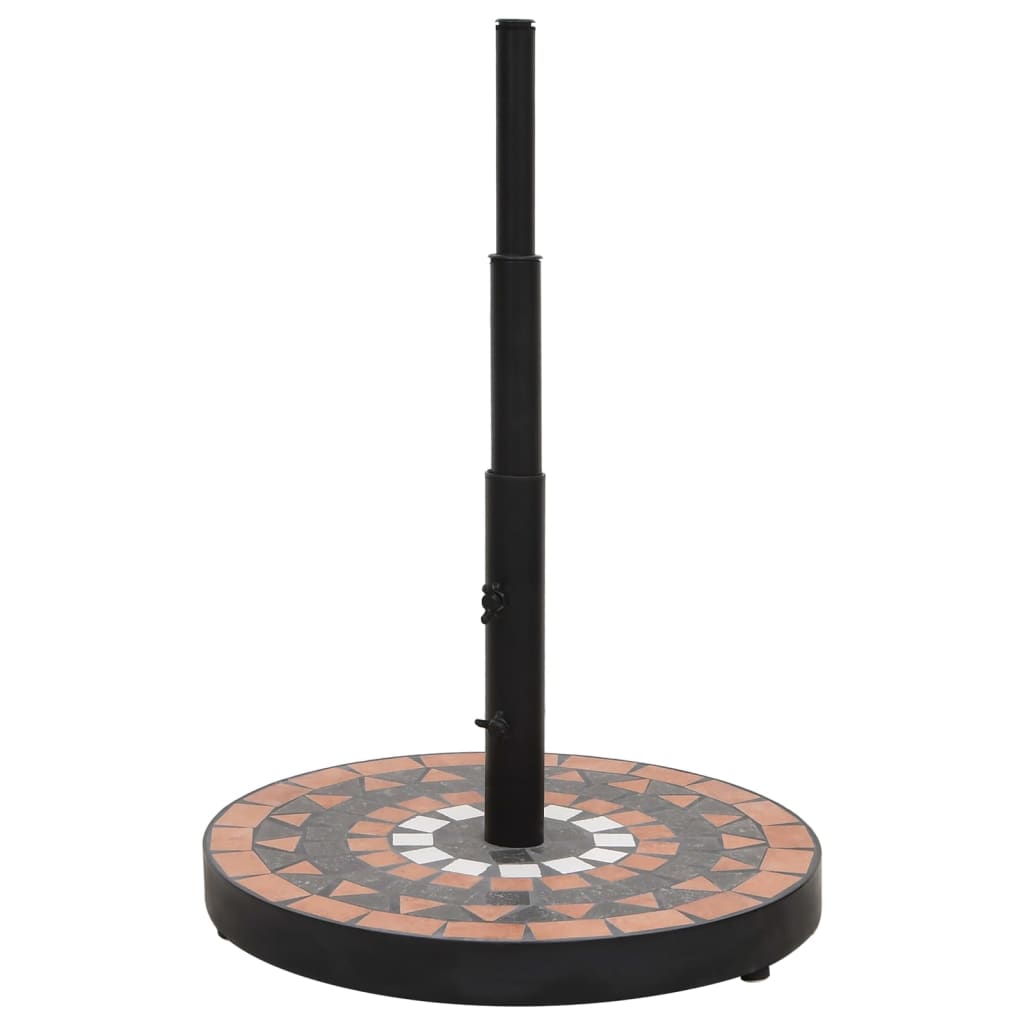 Parasol Base Terracotta and White Round 12 kg