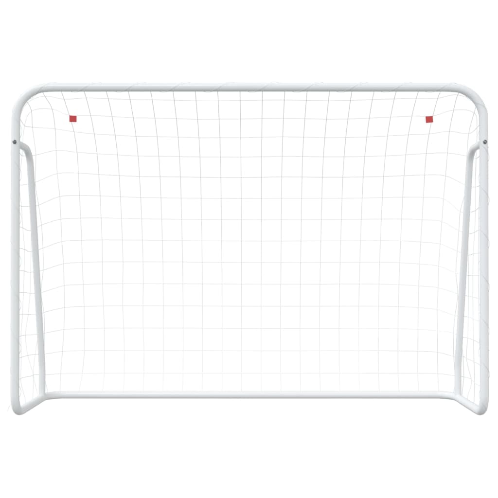 Football Goal with Net White 214x75x152 cm Steel&Polyester