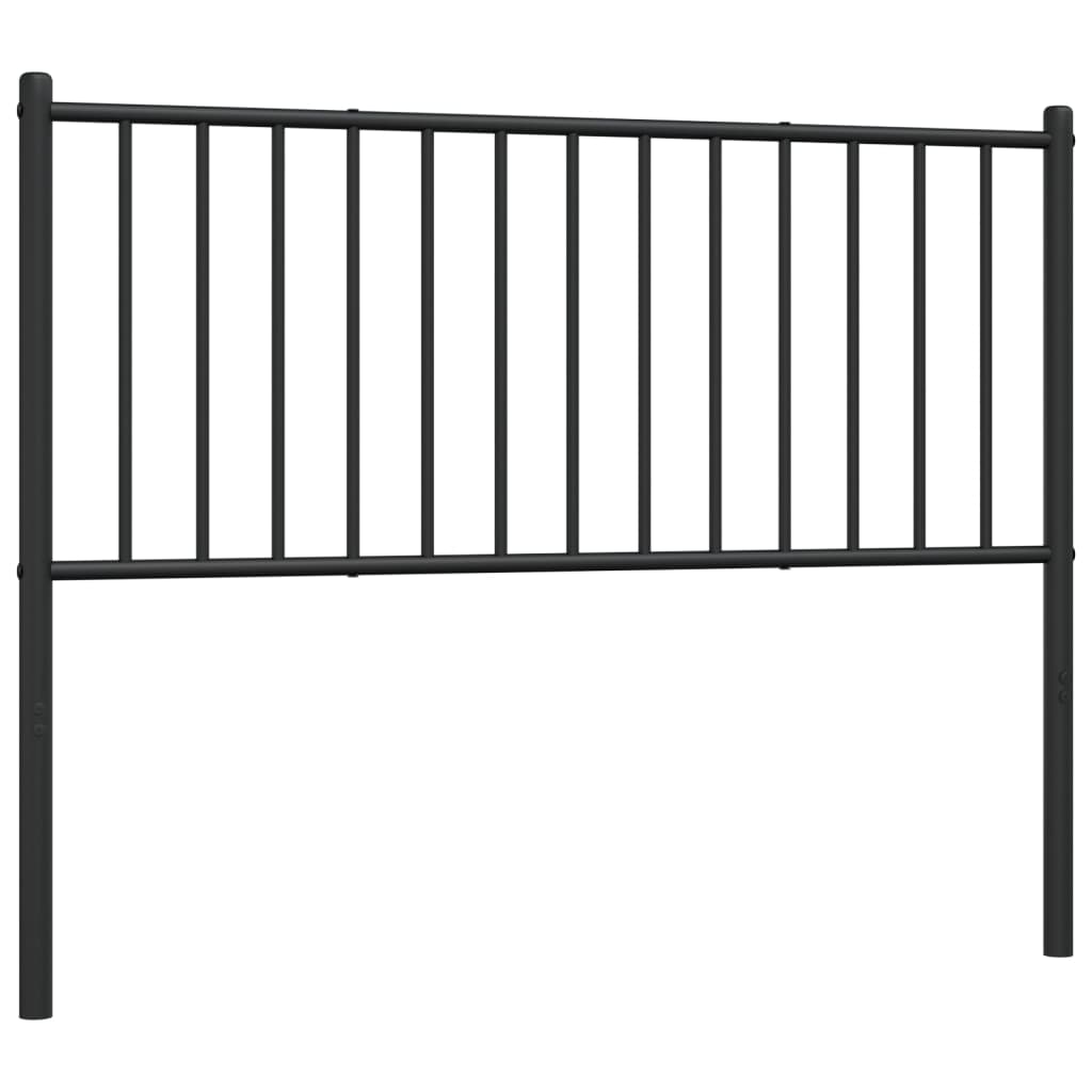 Metal Headboard Black 107 cm King Single