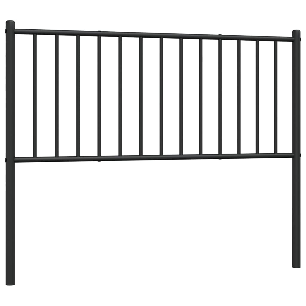 Metal Headboard Black 107 cm King Single