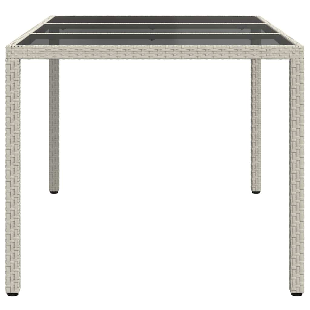Garden Dining Table White 150 x 90 x 75 cm Poly rattan