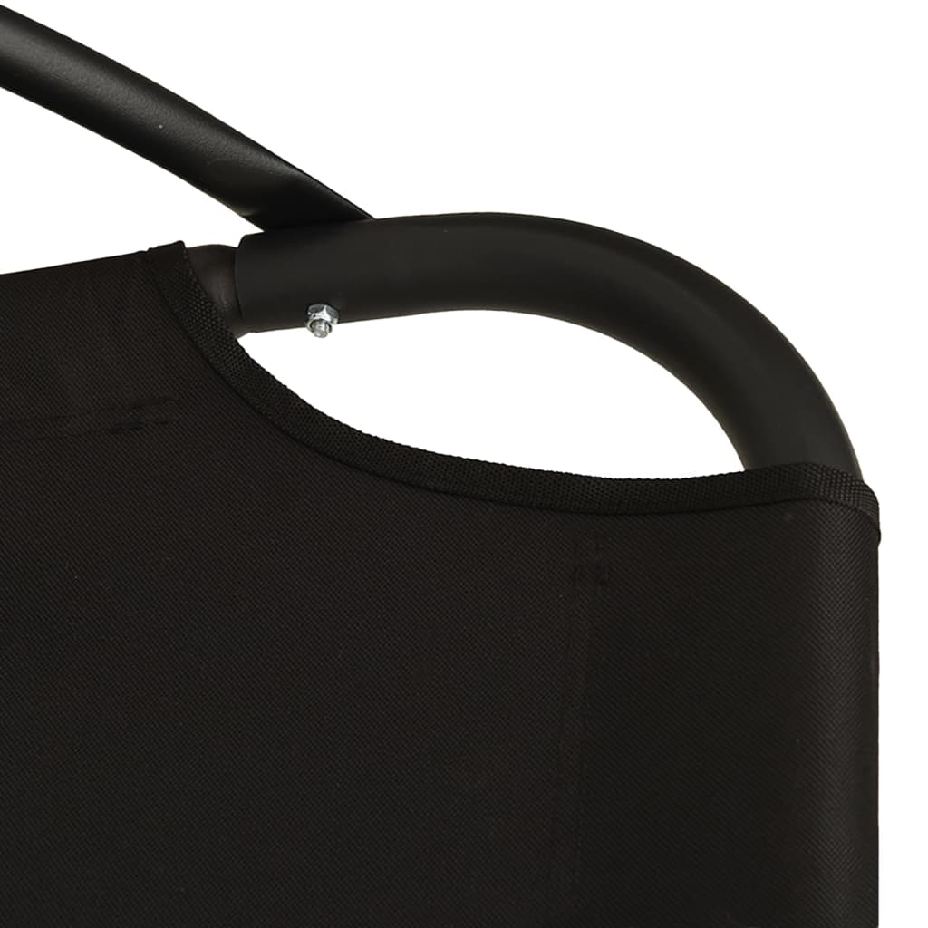 Garden Swing Chair with Cushion Black Oxford Fabric and Steel