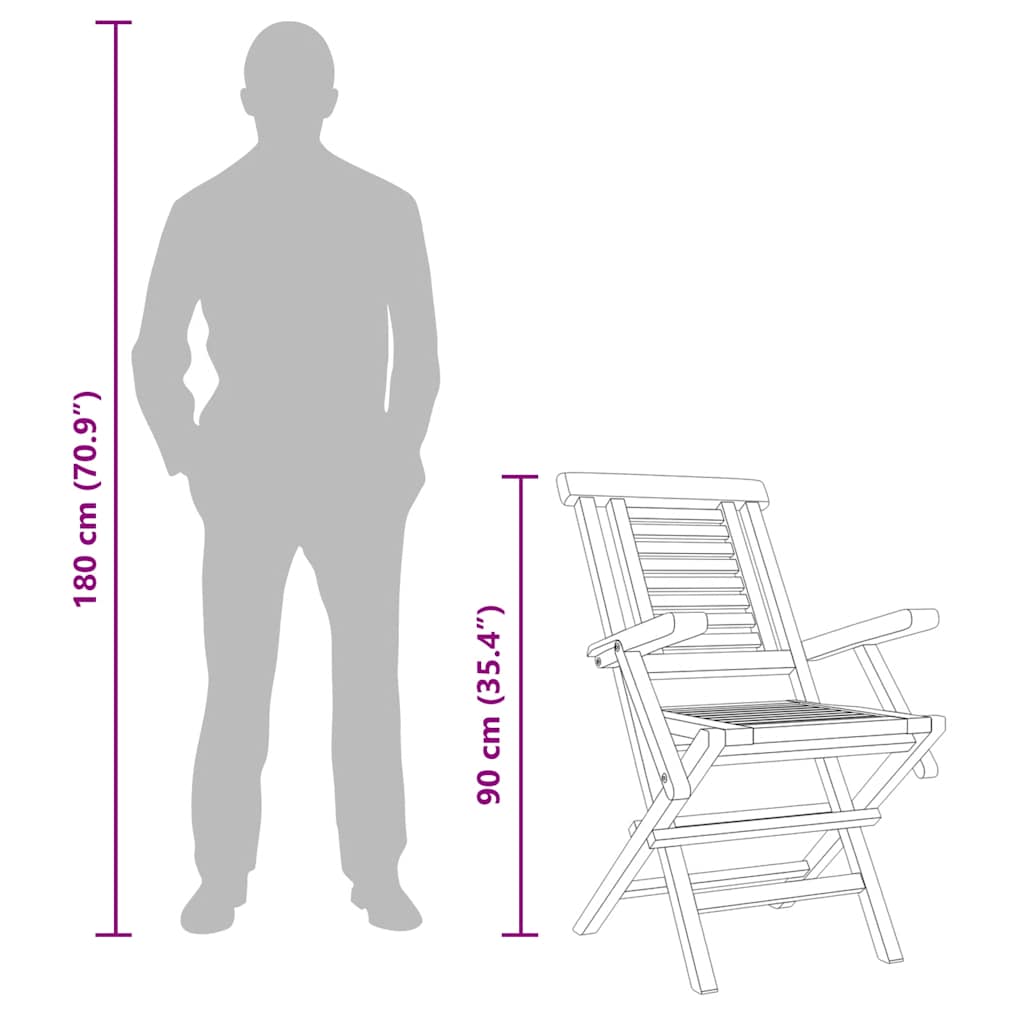 Folding Garden Chairs 4 pcs 56x63x90 cm Solid Wood Teak