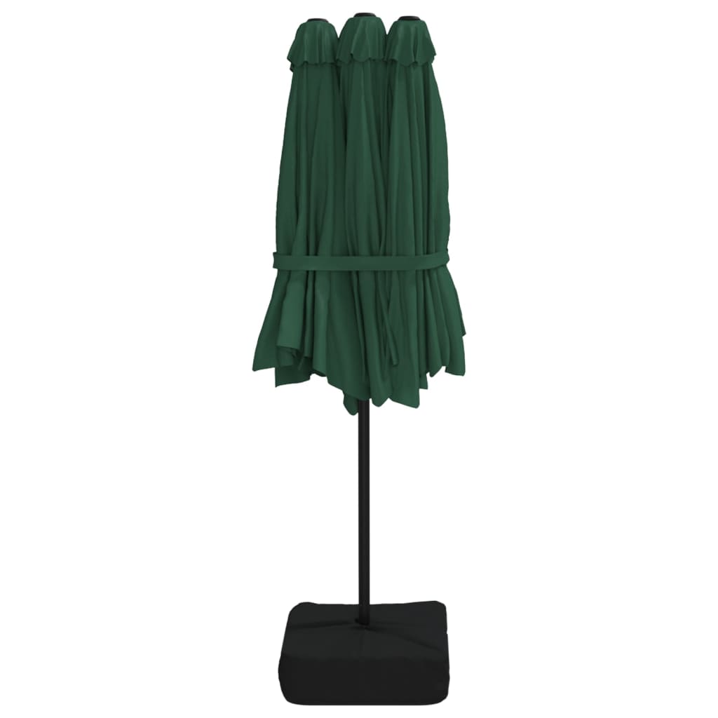 Double-Head Parasol Green 449x265 cm