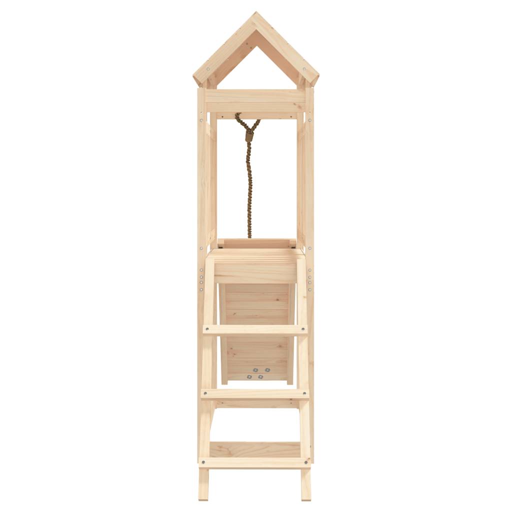 Playhouse with Climbing Wall Solid Wood Pine