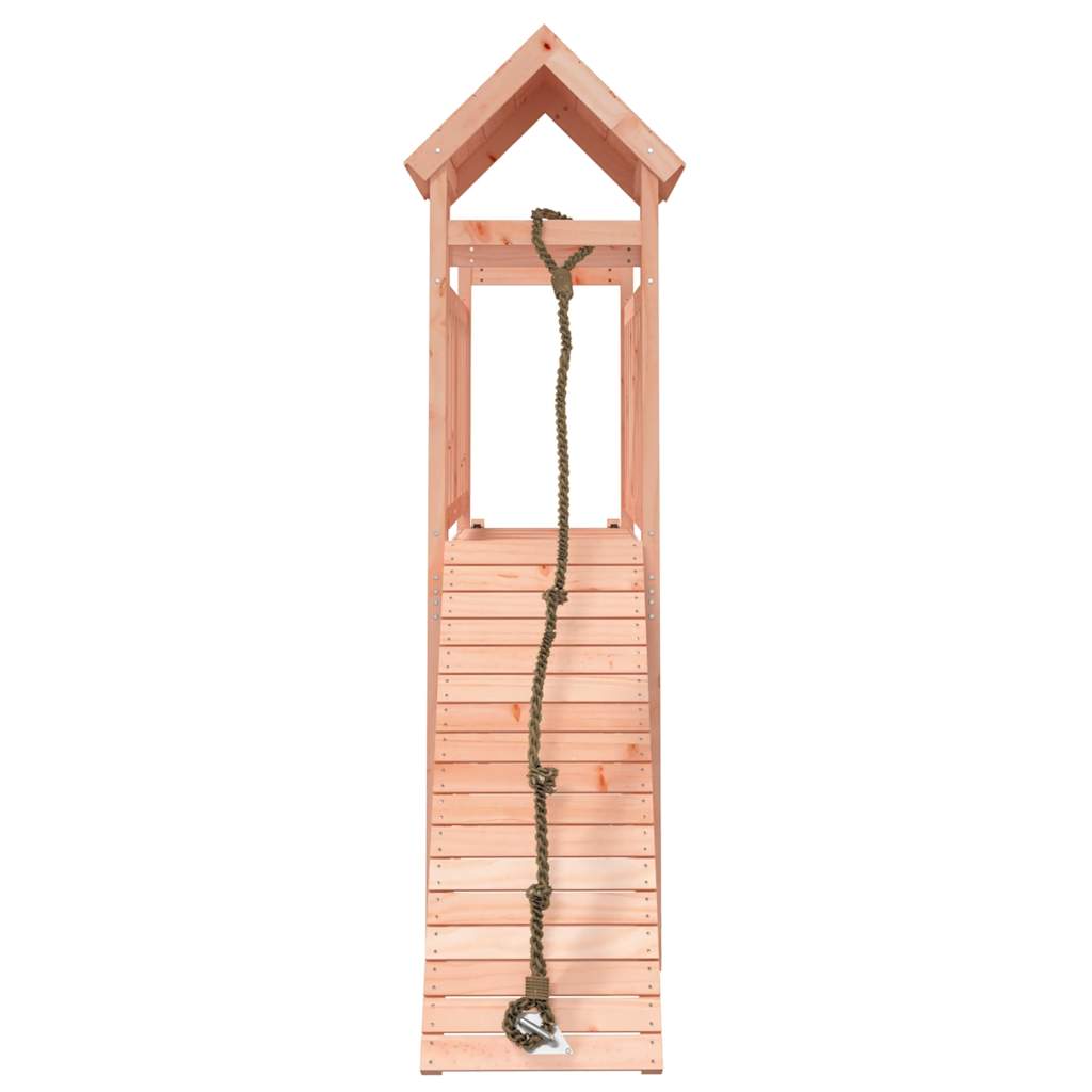 Playhouse with Climbing Wall Solid Wood Douglas