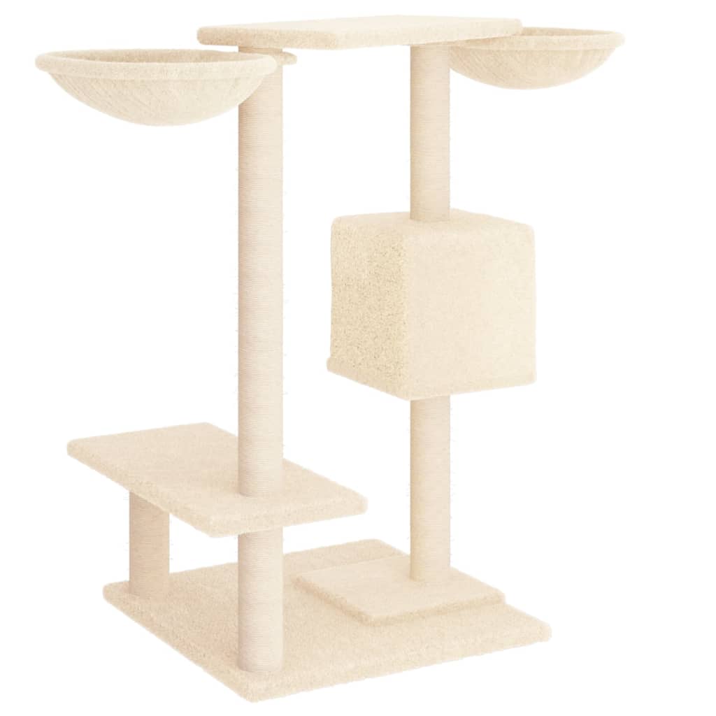 Cat Tree with Scratching Posts Cream 82 cm
