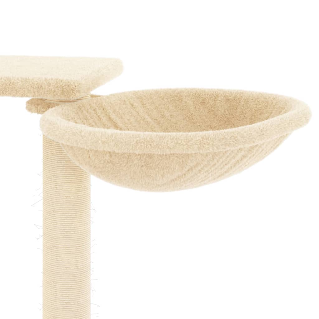 Cat Tree with Scratching Posts Cream 82 cm