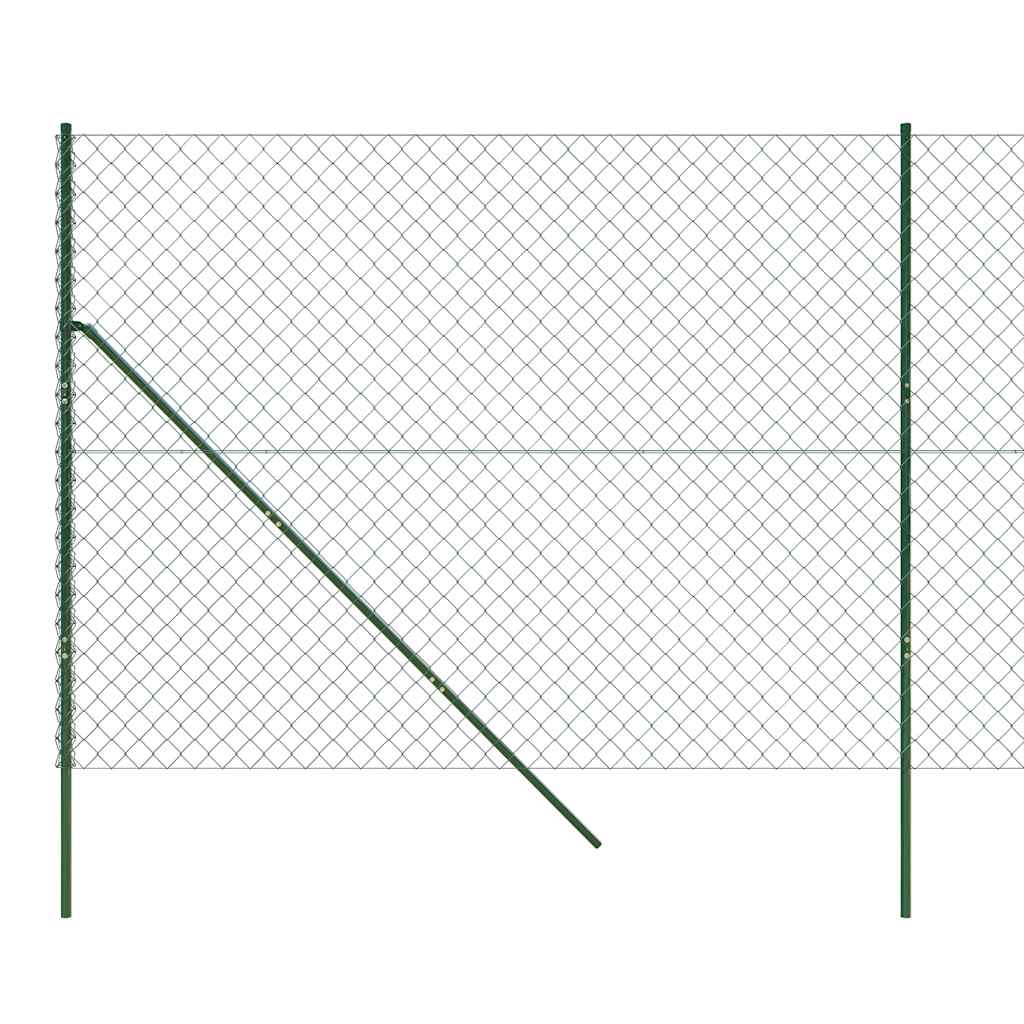 Chain Link Fence Green 1.4x10 m