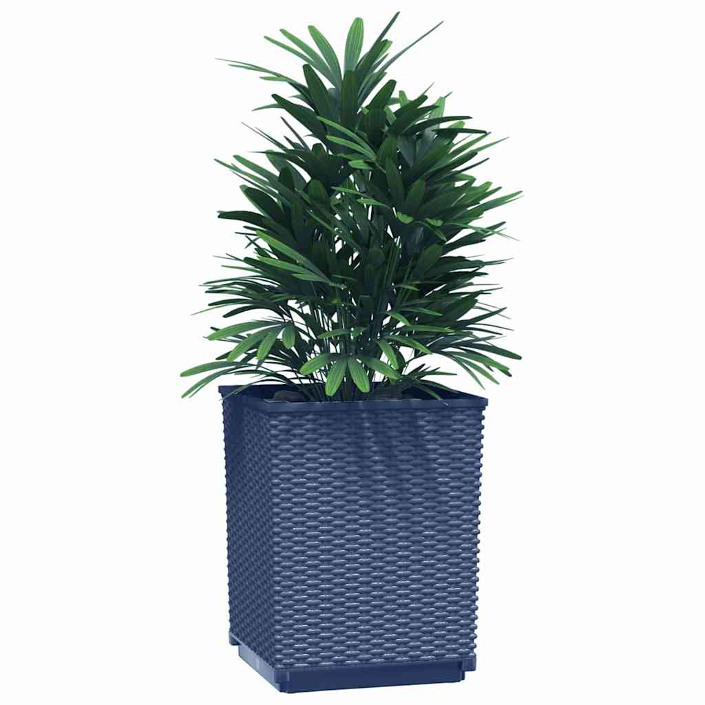 Planters 4 pcs Blue Grey 30x30x37 cm Polypropylene