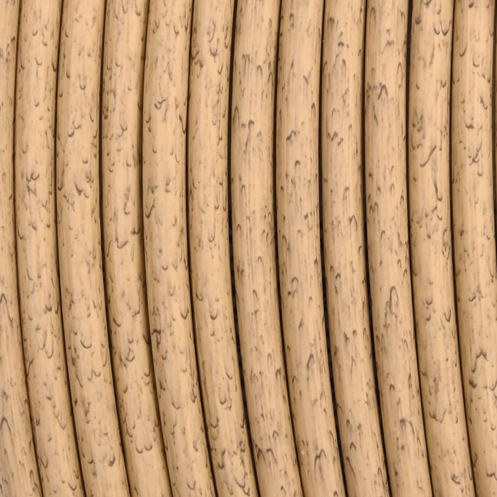 3 Piece Garden Lounge Set with Beige Cushions Poly Rattan