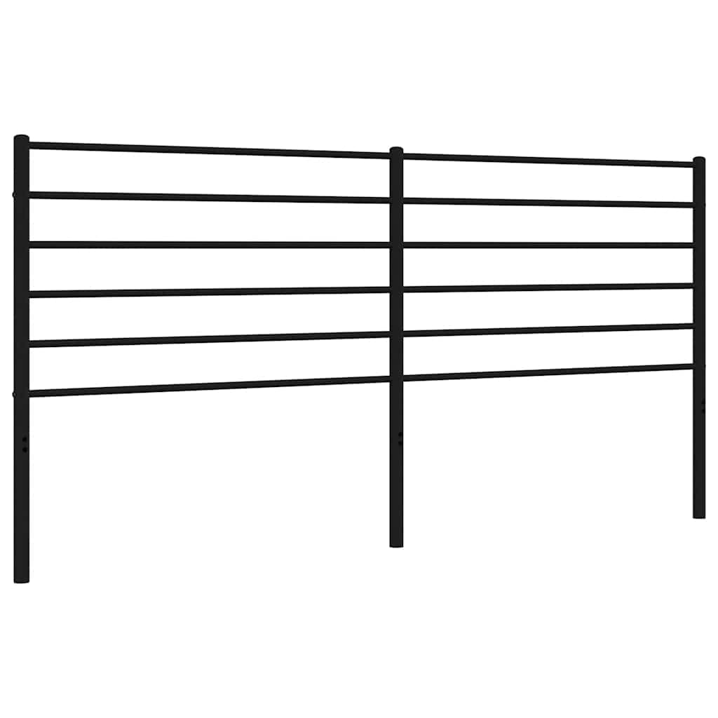 Metal Headboard Black 183 cm King