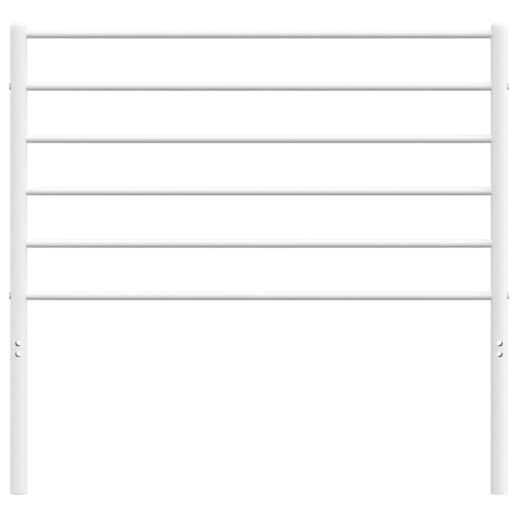 Metal Headboard White 90 cm