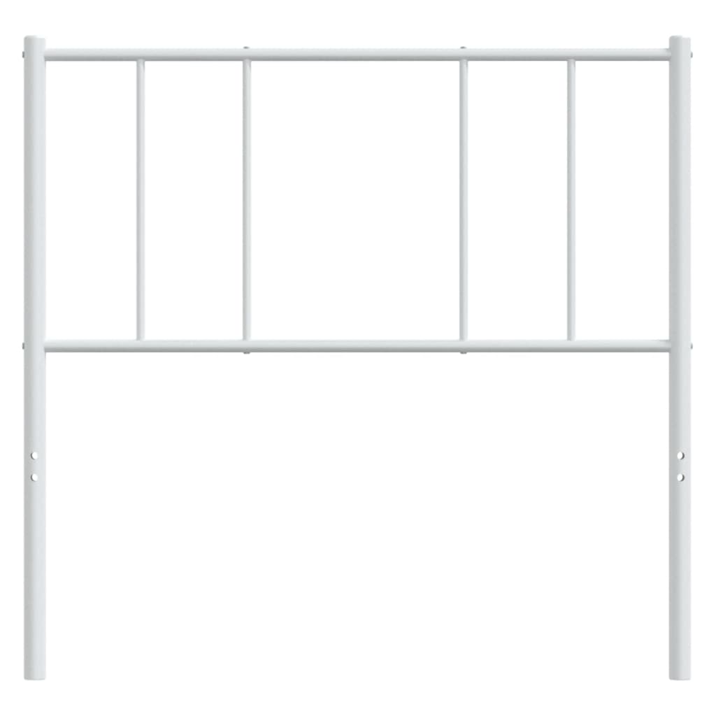 Metal Headboard White 107 cm King Single