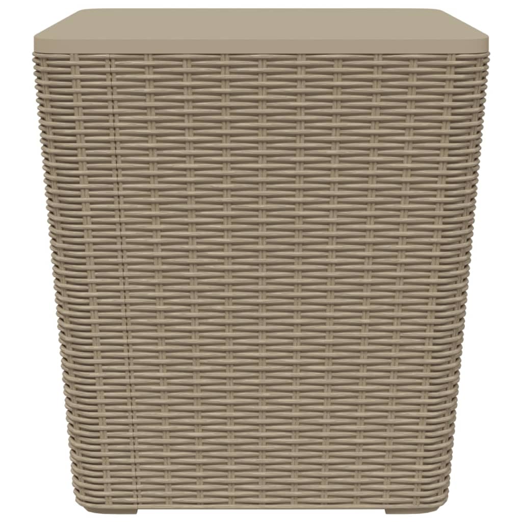 Garden Table with Removable Lid Light Brown Polypropylene