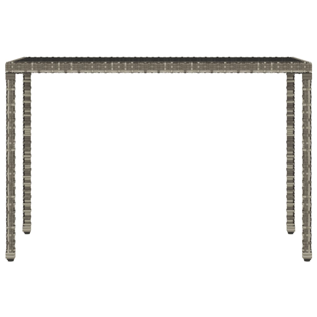 6 Piece Garden Dining Set with Cushions Grey Poly Rattan