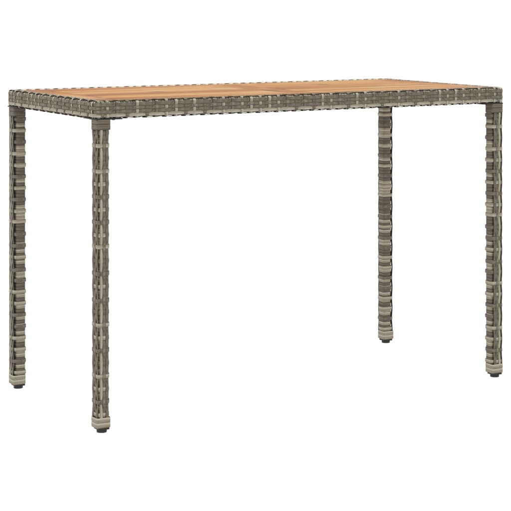 6 Piece Garden Dining Set with Cushions Grey Poly Rattan