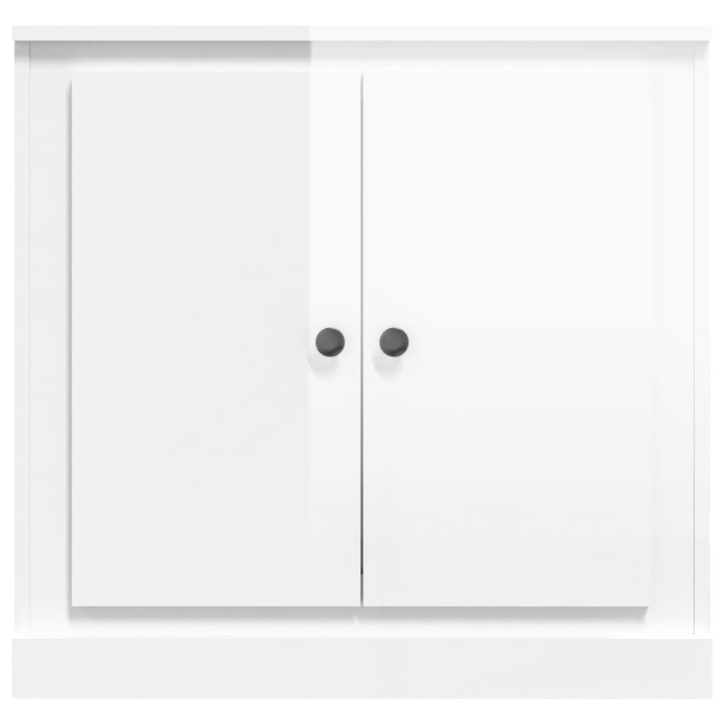 Sideboard High Gloss White 70x35.5x67.5 cm Engineered Wood