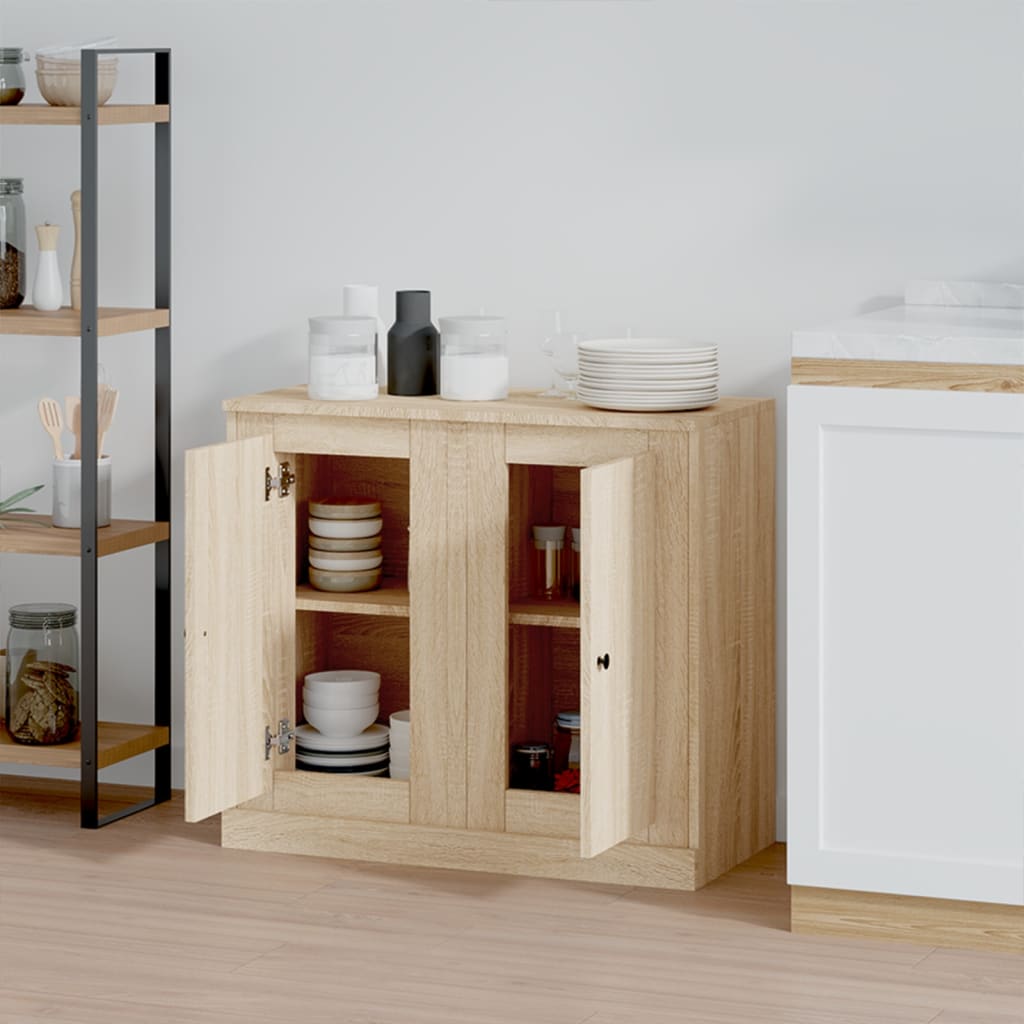 Sideboards 2 pcs Sonoma Oak 37.5x35.5x67.5 cm Engineered Wood