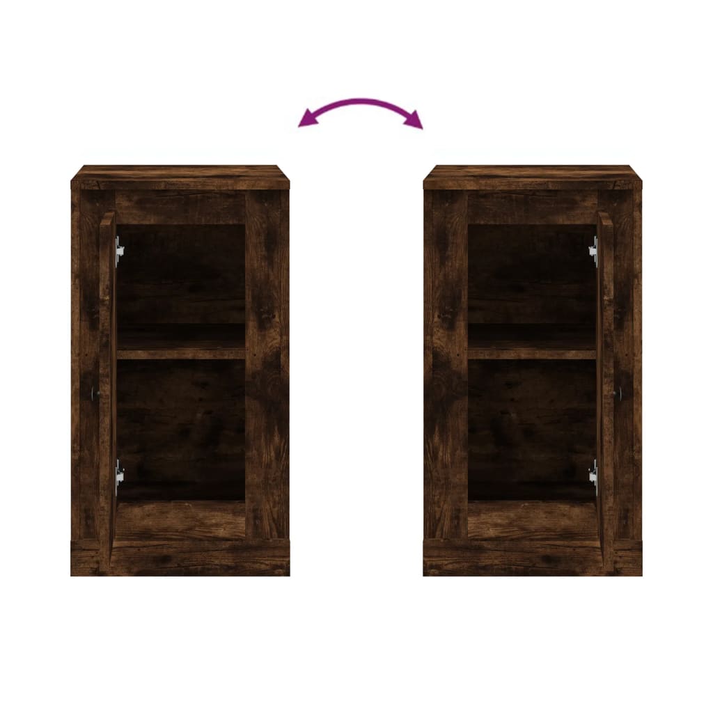 Sideboards 2 pcs Smoked Oak 37.5x35.5x67.5 cm Engineered Wood