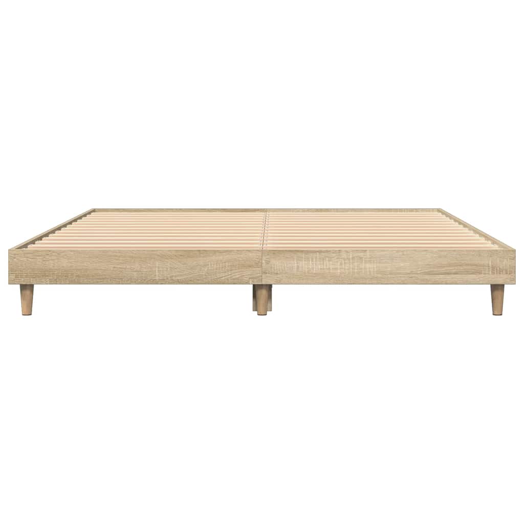 Bed Frame without Mattress Sonoma Oak 135x190 cm Engineered Wood