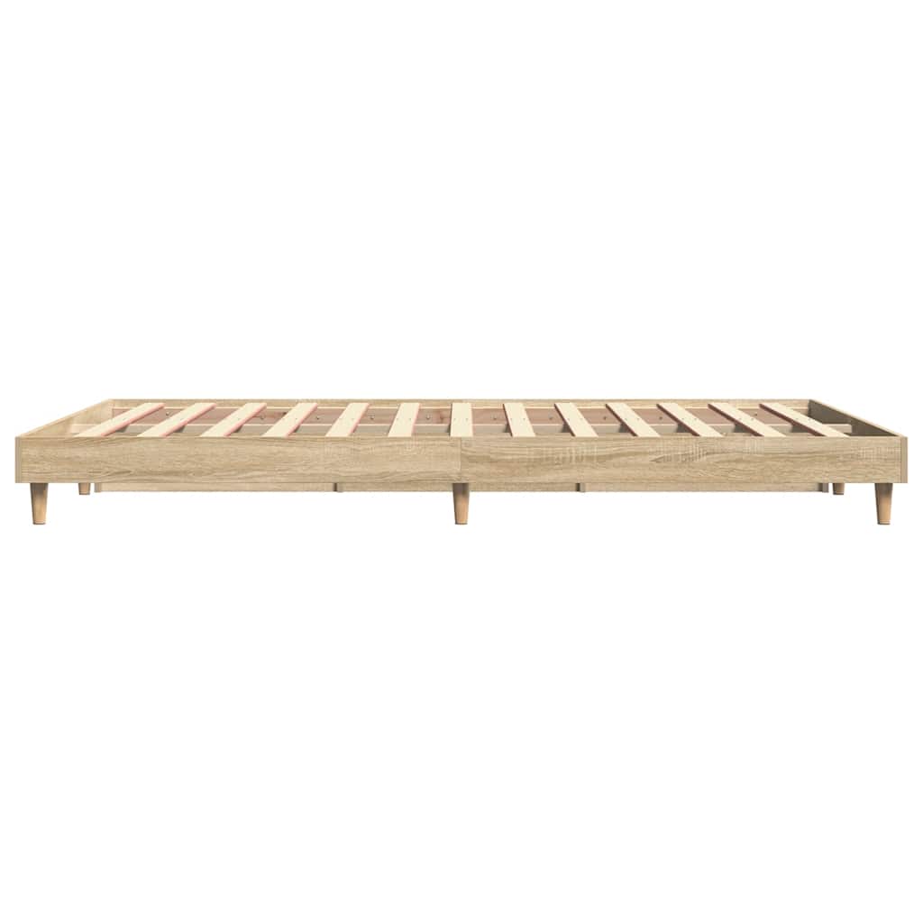 Bed Frame without Mattress Sonoma Oak 135x190 cm Engineered Wood