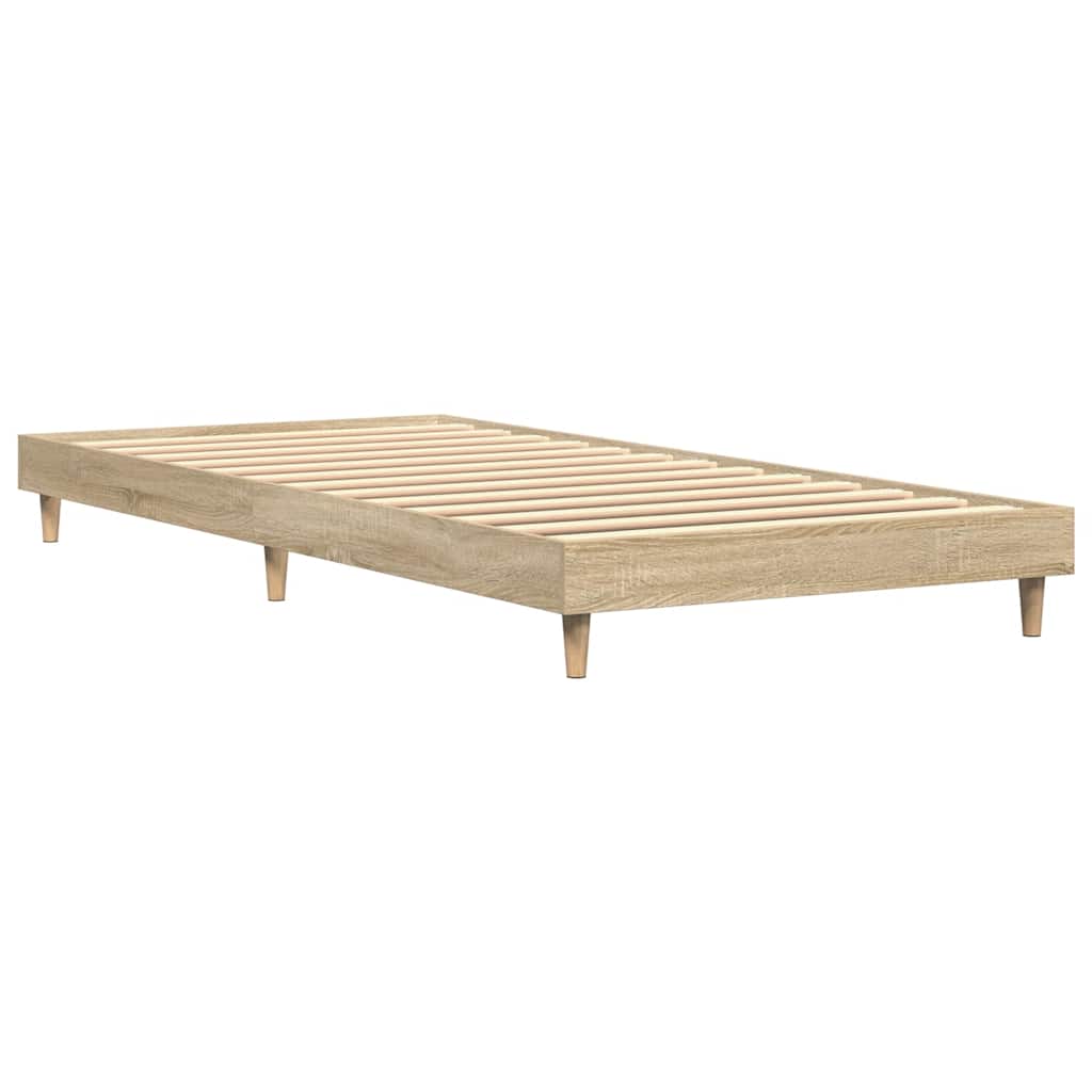 Bed Frame without Mattress Sonoma Oak 90x190 cm Engineered Wood