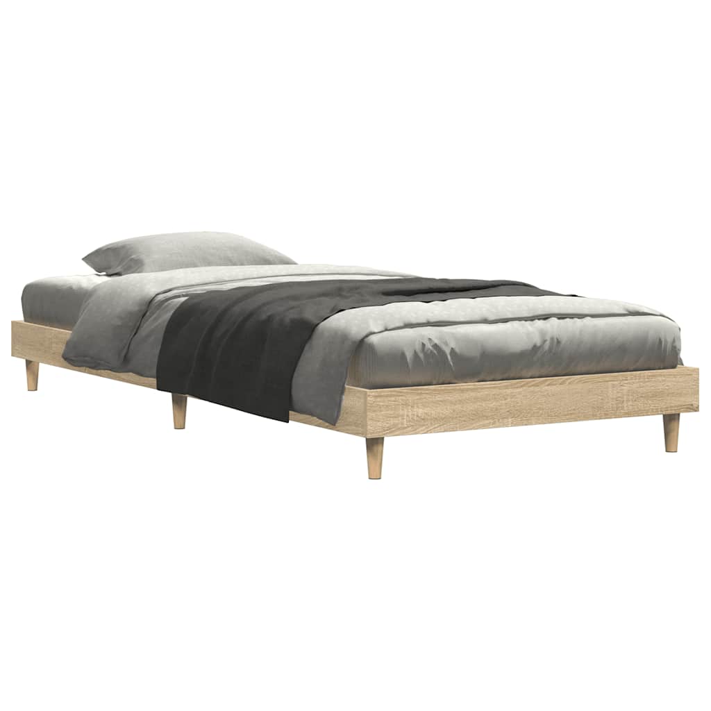 Bed Frame without Mattress Sonoma Oak 90x190 cm Engineered Wood