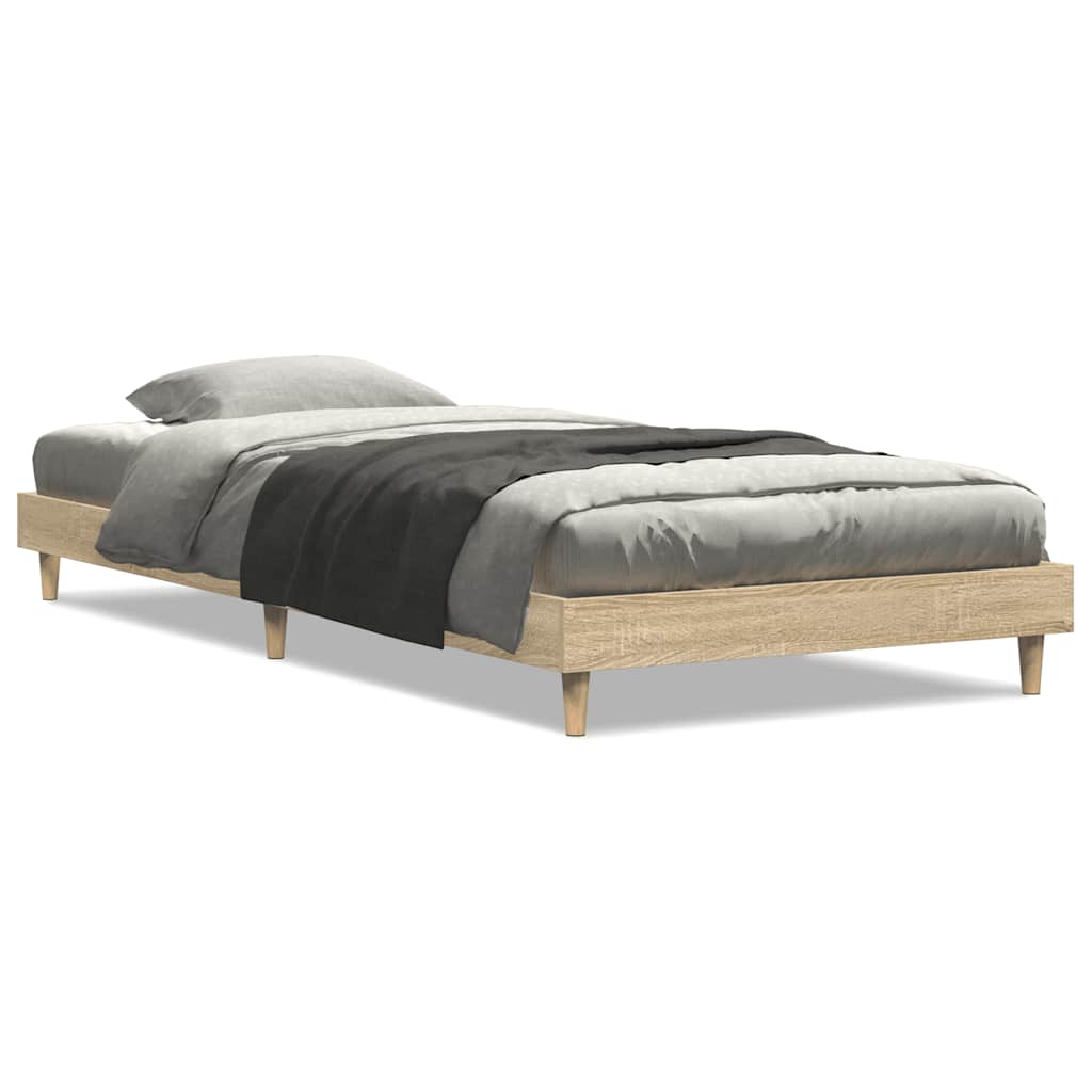 Bed Frame without Mattress Sonoma Oak 90x190 cm Engineered Wood