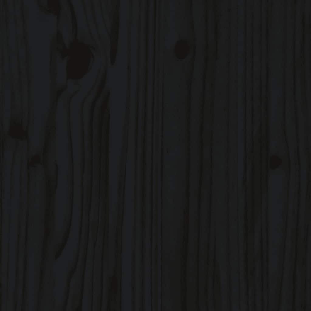 Garden Chairs with Cushions 2 pcs Black Solid Wood Pine