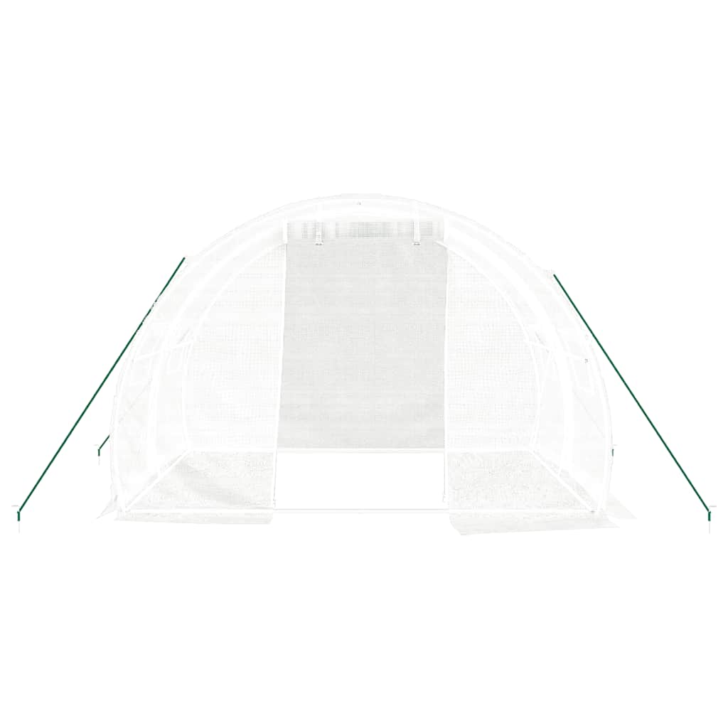 Greenhouse with Steel Frame White 6 m² 3x2x2 m