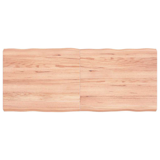 Table Top Light Brown 120x50x(2-6)cm Treated Solid Wood Live Edge