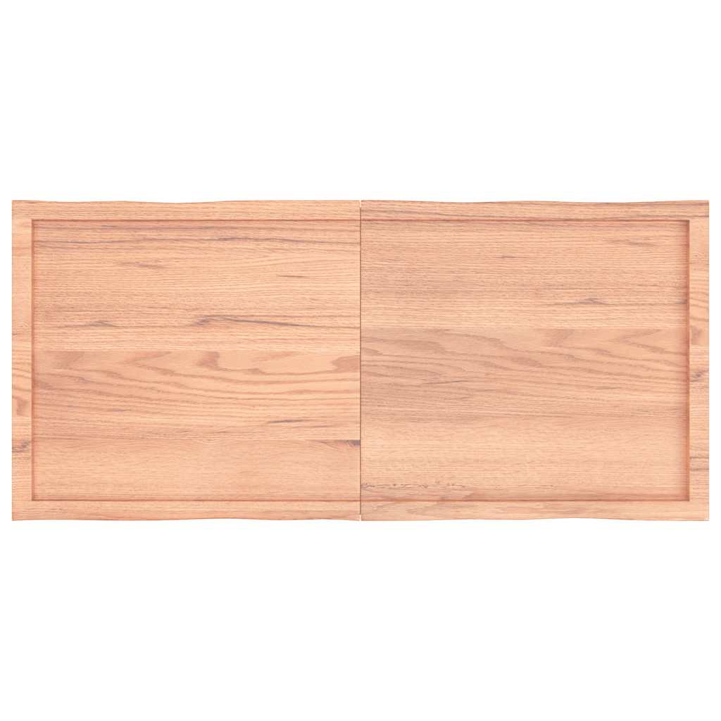 Table Top Light Brown 140x60x(2-6)cm Treated Solid Wood Live Edge