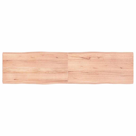 Table Top Light Brown 160x40x(2-4)cm Treated Solid Wood Live Edge