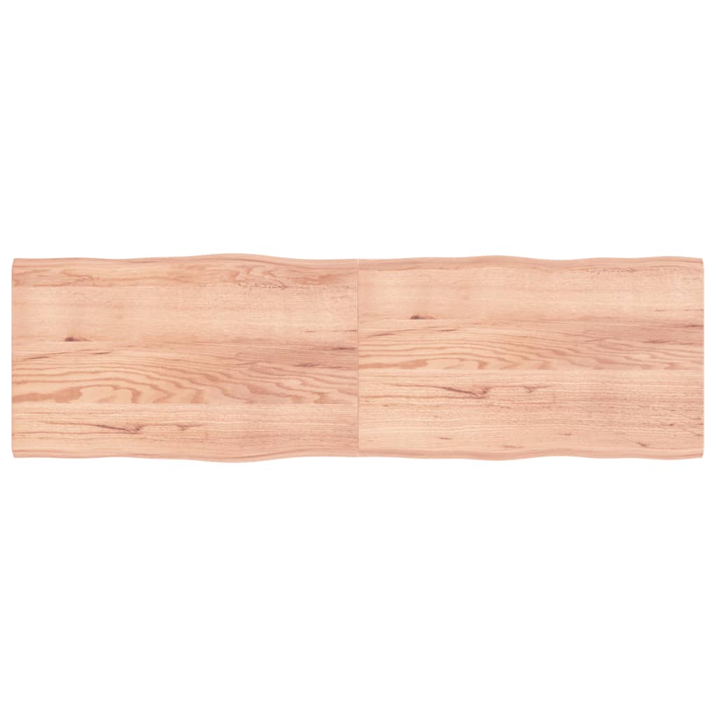 Table Top Light Brown 200x60x(2-4)cm Treated Solid Wood Live Edge