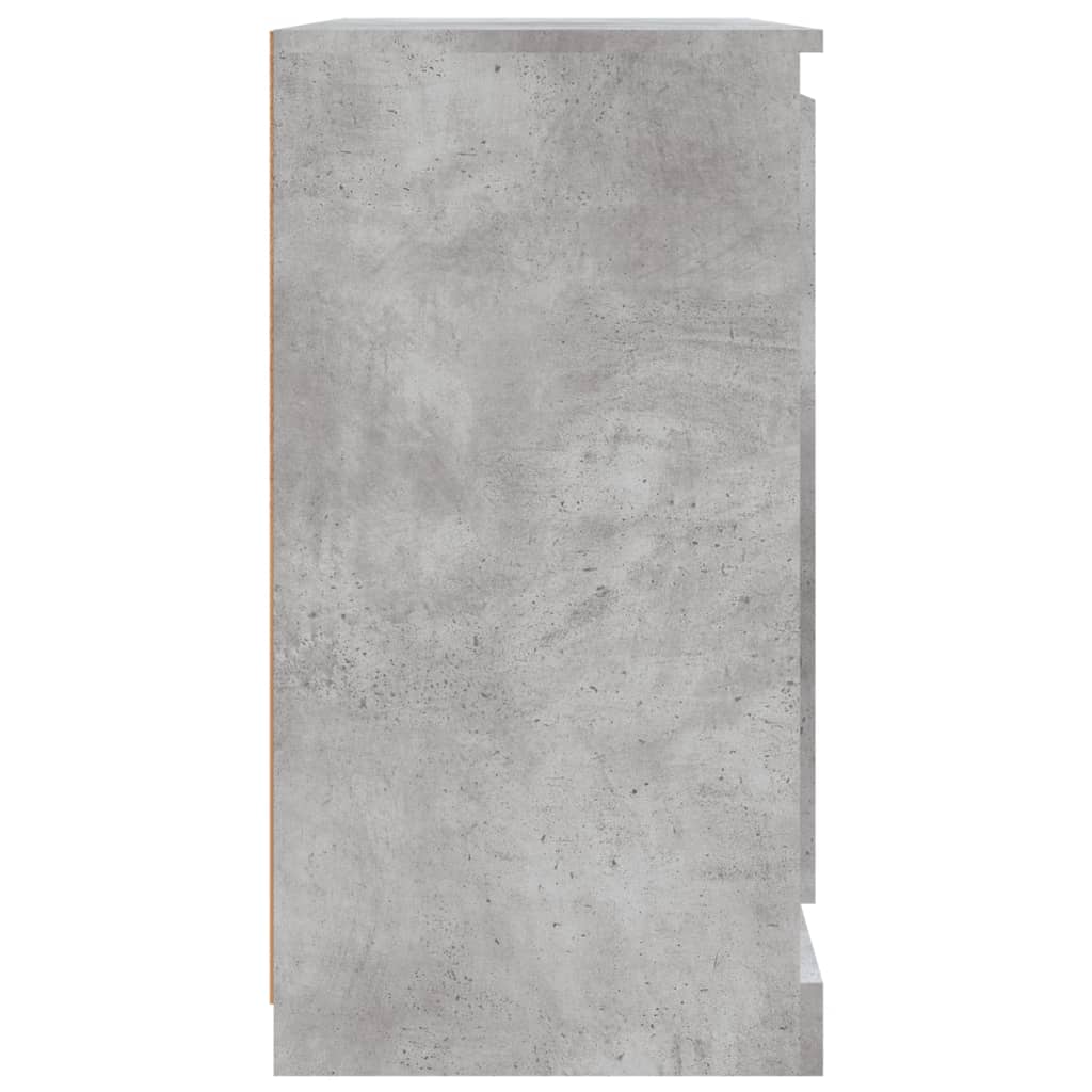 Sideboards 2 pcs Concrete Grey Engineered Wood