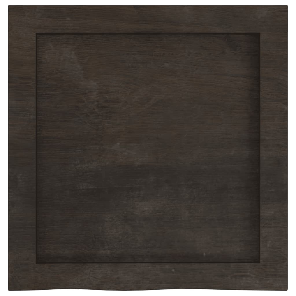 Bathroom Countertop Dark Brown 40x40x4 cm Treated Solid Wood