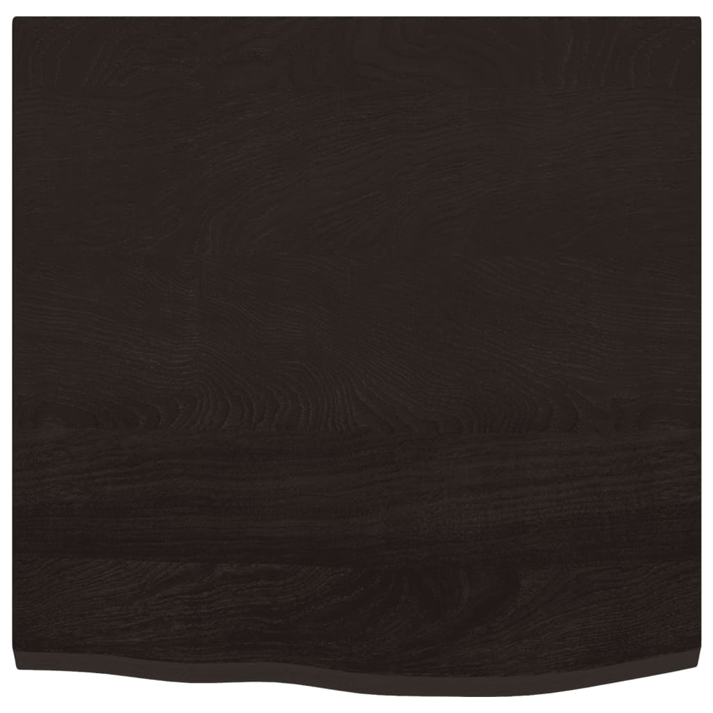 Bathroom Countertop Dark Brown 60x60x2 cm Treated Solid Wood