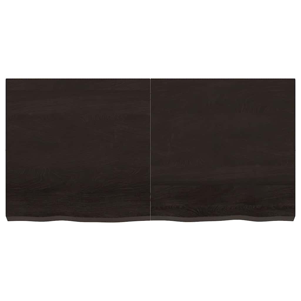 Bathroom Countertop Dark Brown 120x60x6 cm Treated Solid Wood